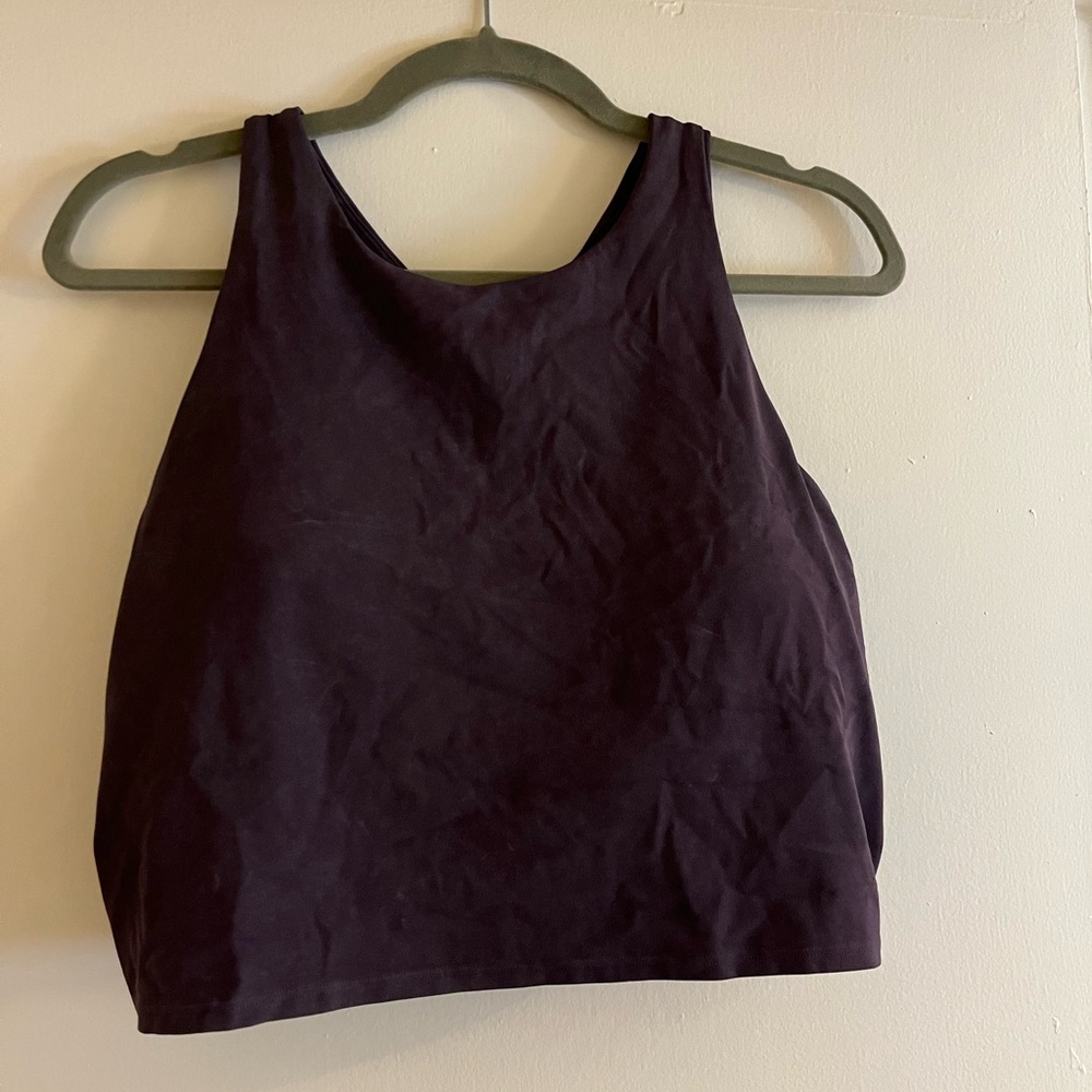 Athleta Purple Fitted Crop Tank Top